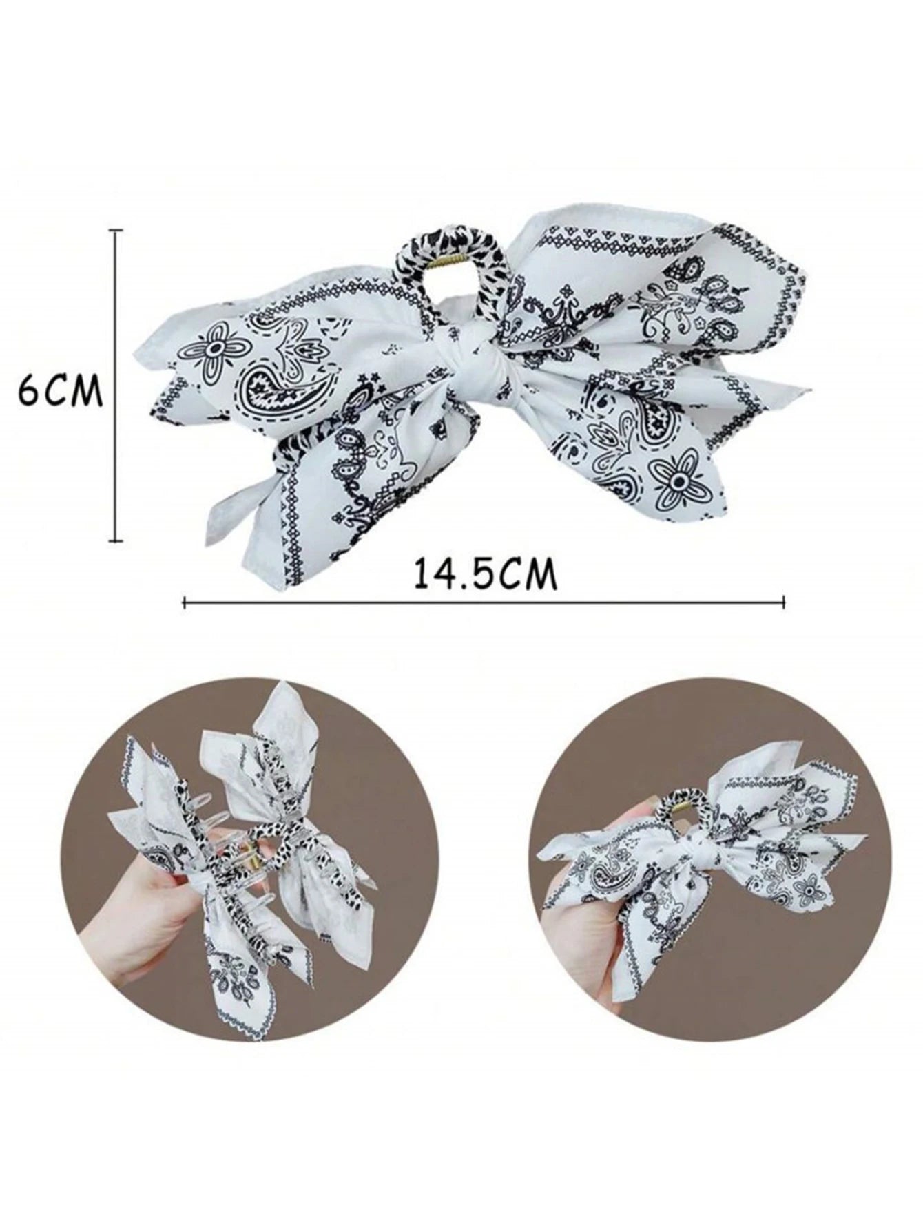 Bohemian Style Bow Hair Claw Clip