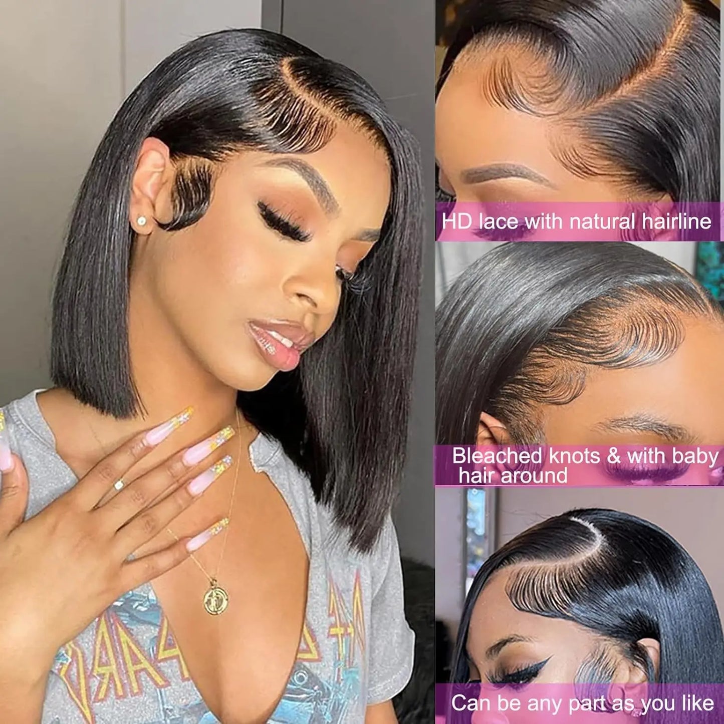13×4 Short Bob Wig
