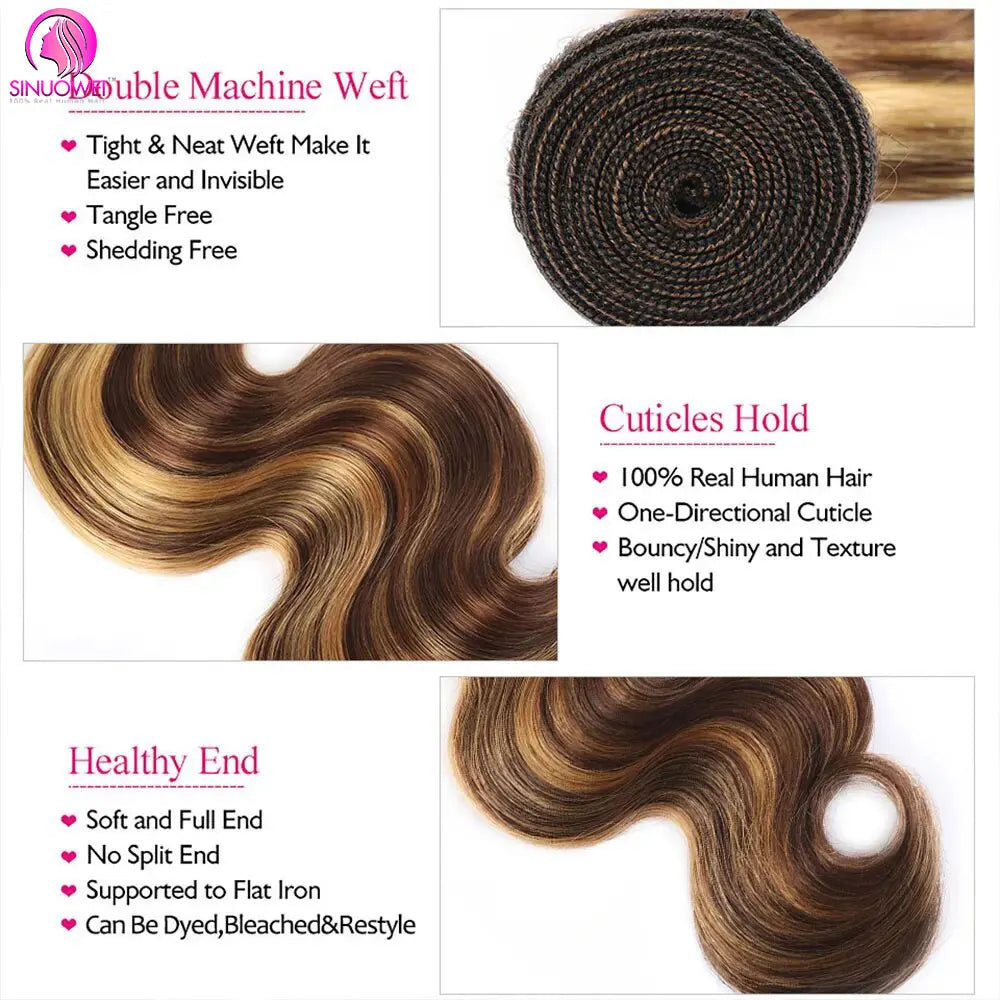 Honey Brown Brazilian Hair Bundles