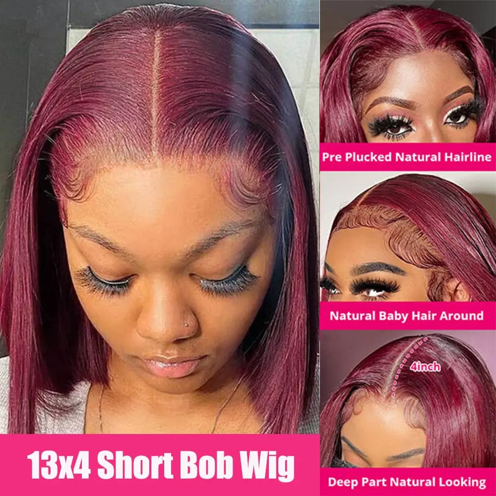 Burgundy Lace Front Wigs