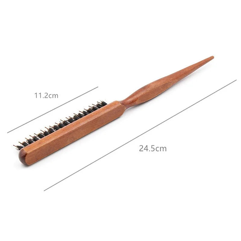 1pc Barber Pig Bristles Hair Comb