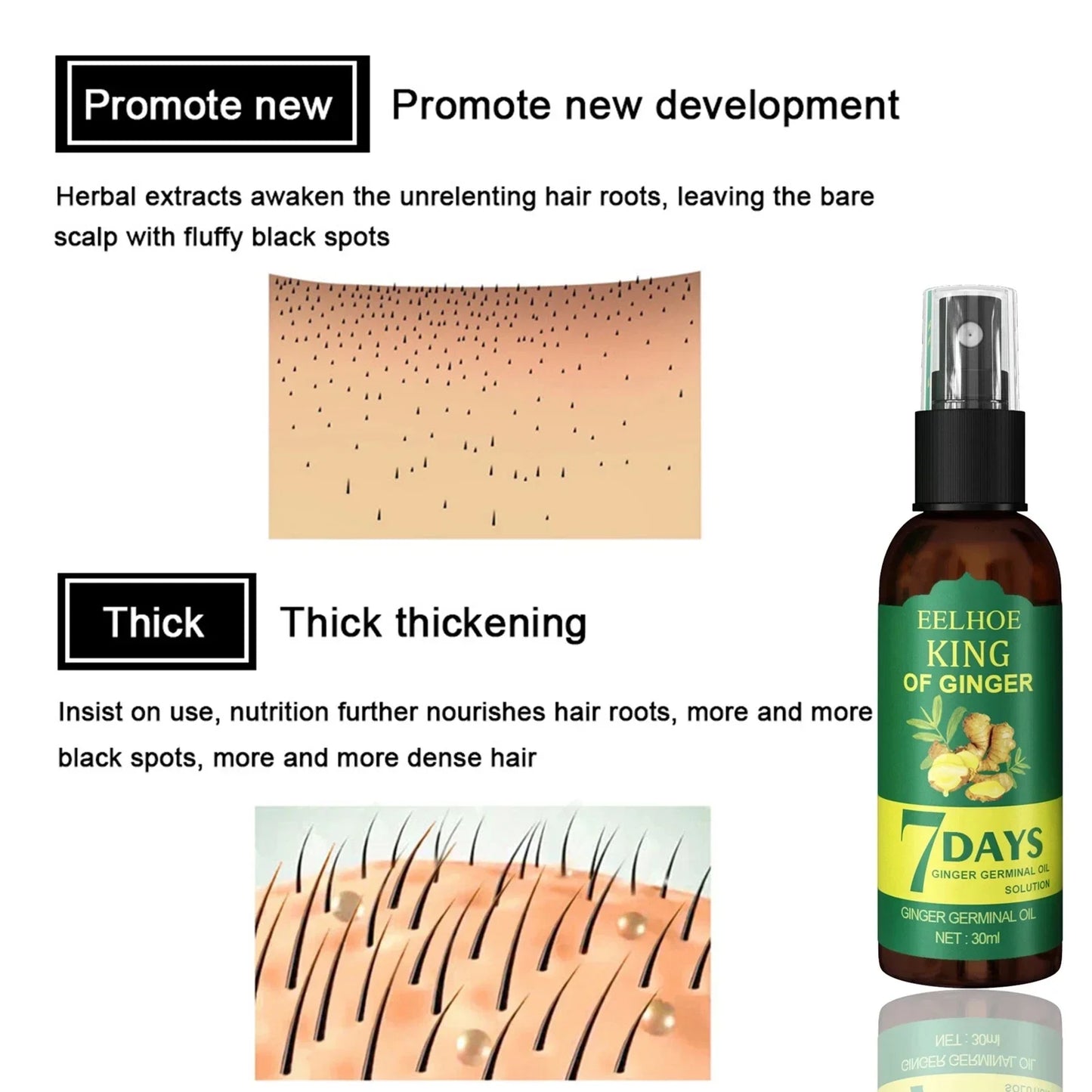 Ginger Hair Growth Serum Sprayer