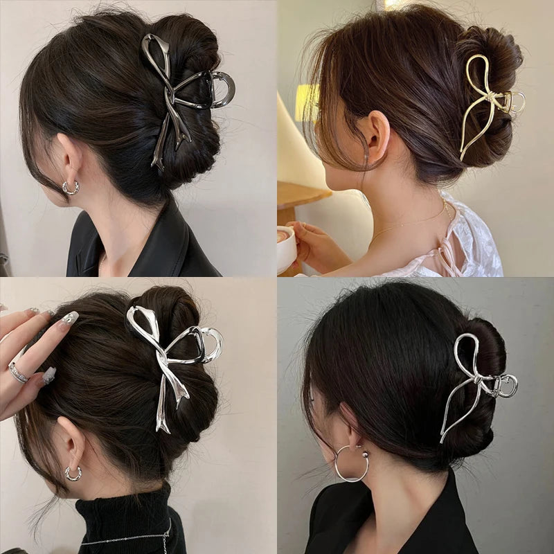 New Vintage Ribbon Bow Hair Claws