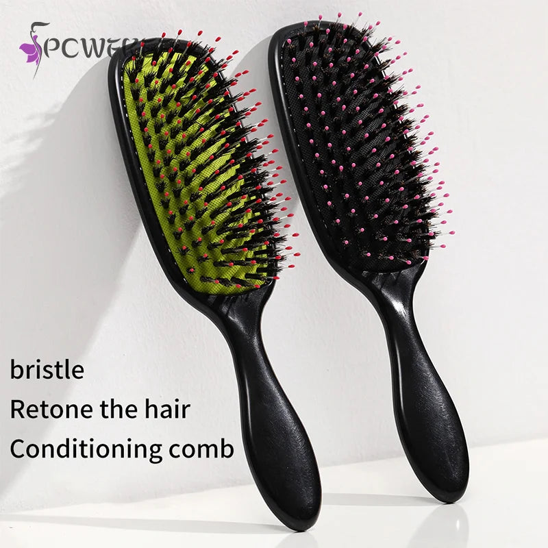 Hair Brush Boar Bristle Massage Comb