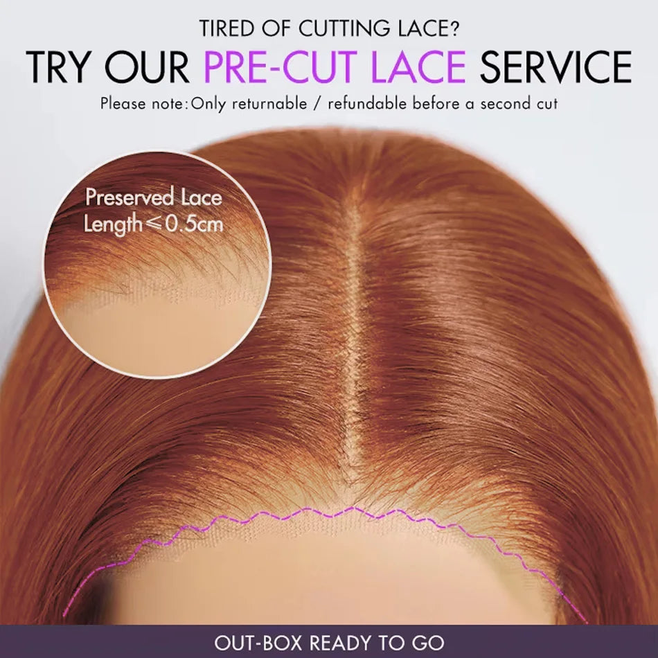Cut Glueless 13x4 Frontal Lace Short Bob Wig