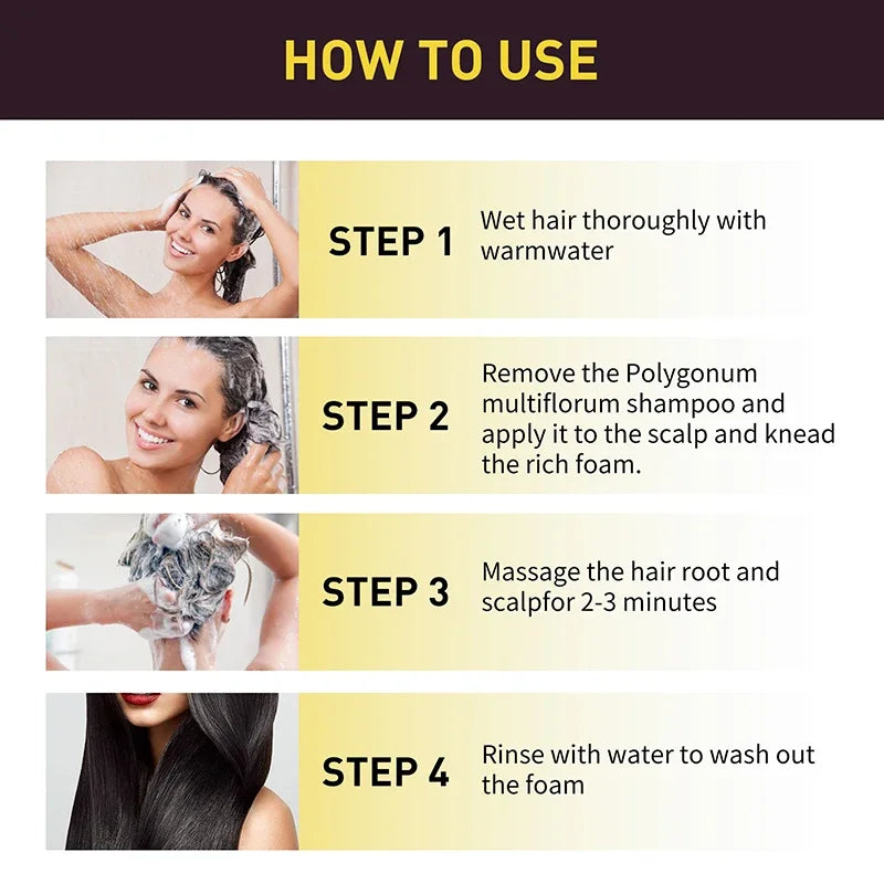 100ml Natural Herbal Hair Dye Shampoo 3 in 1