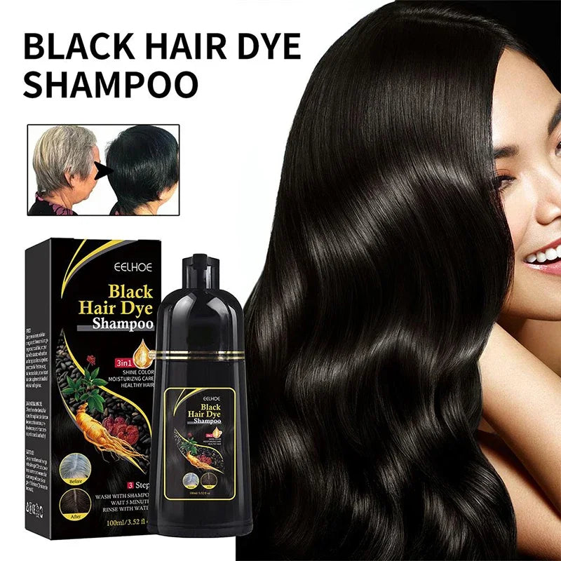 100ml Natural Herbal Hair Dye Shampoo 3 in 1