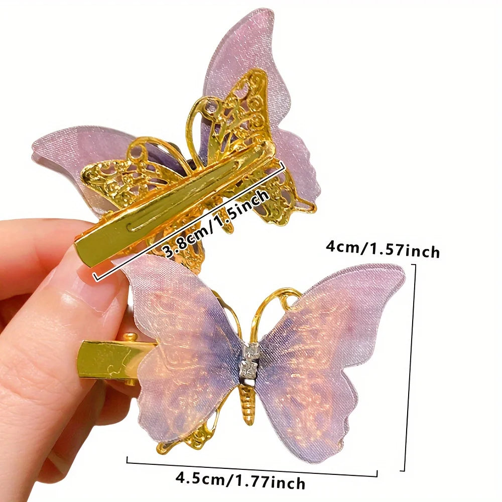 Sweet Girl Butterfly Hairpins