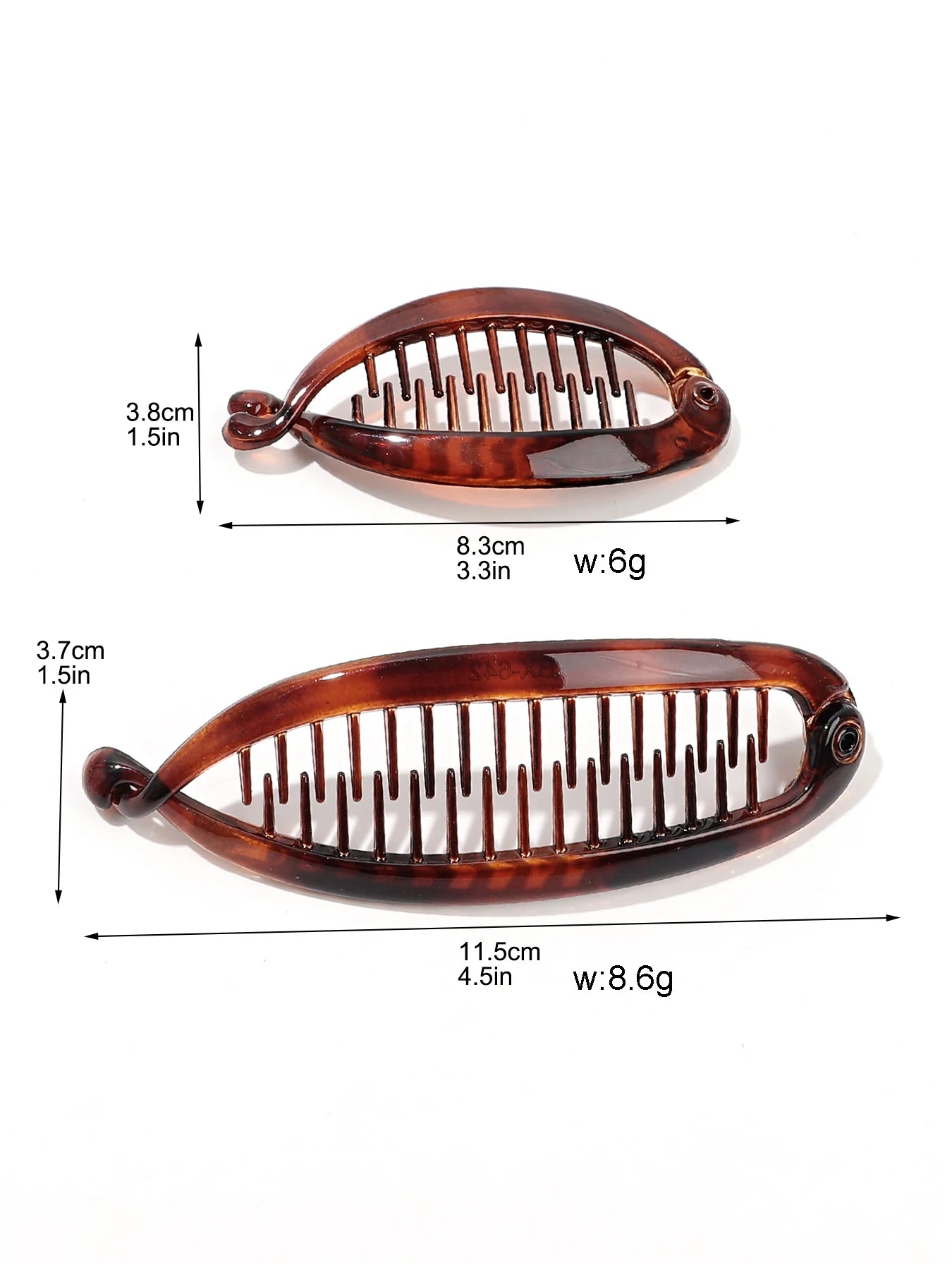 2pcs French Large Banana Clip Hair Comb Clip