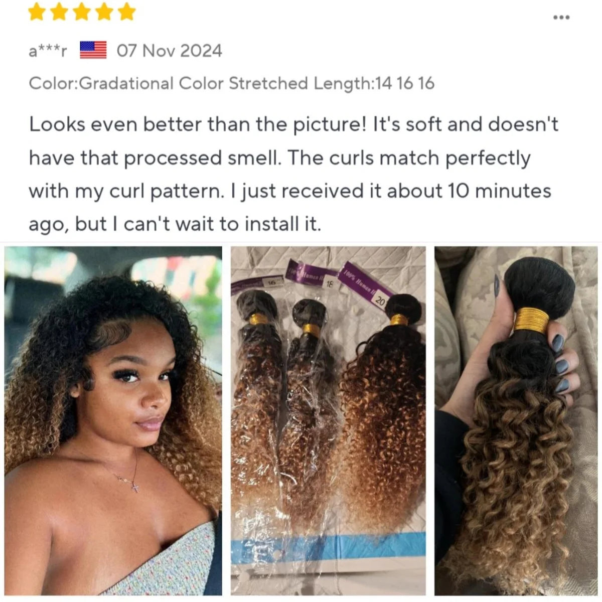 15A Brazilian Kinky Curly Human Hair Bundles