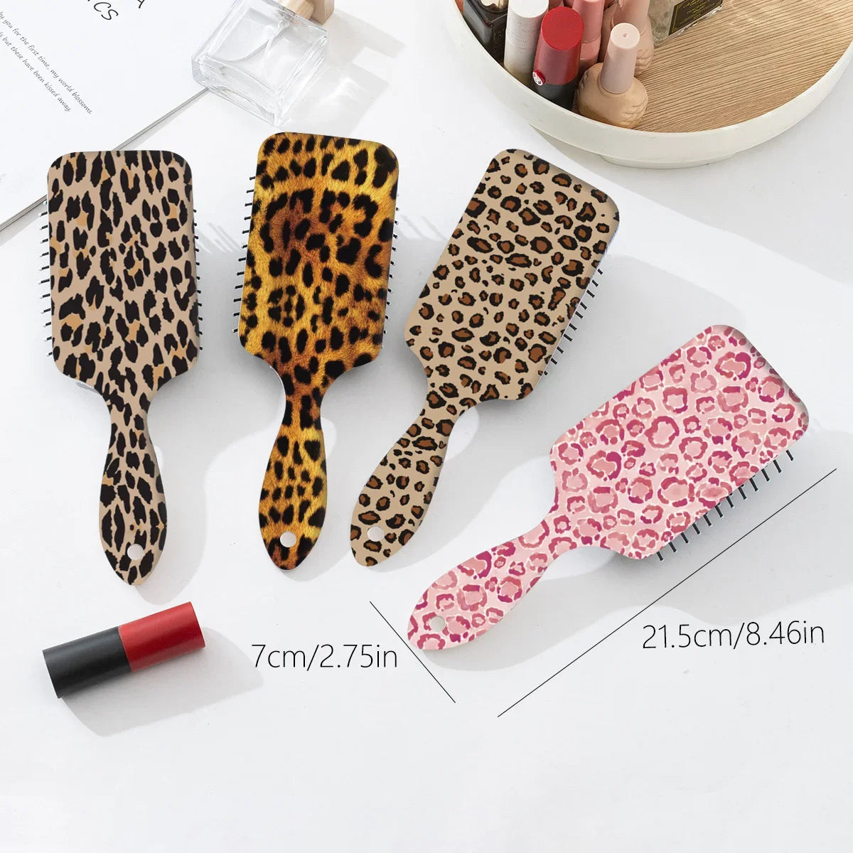 1 Piece of Leopard Print Print Comb with Air Cushion