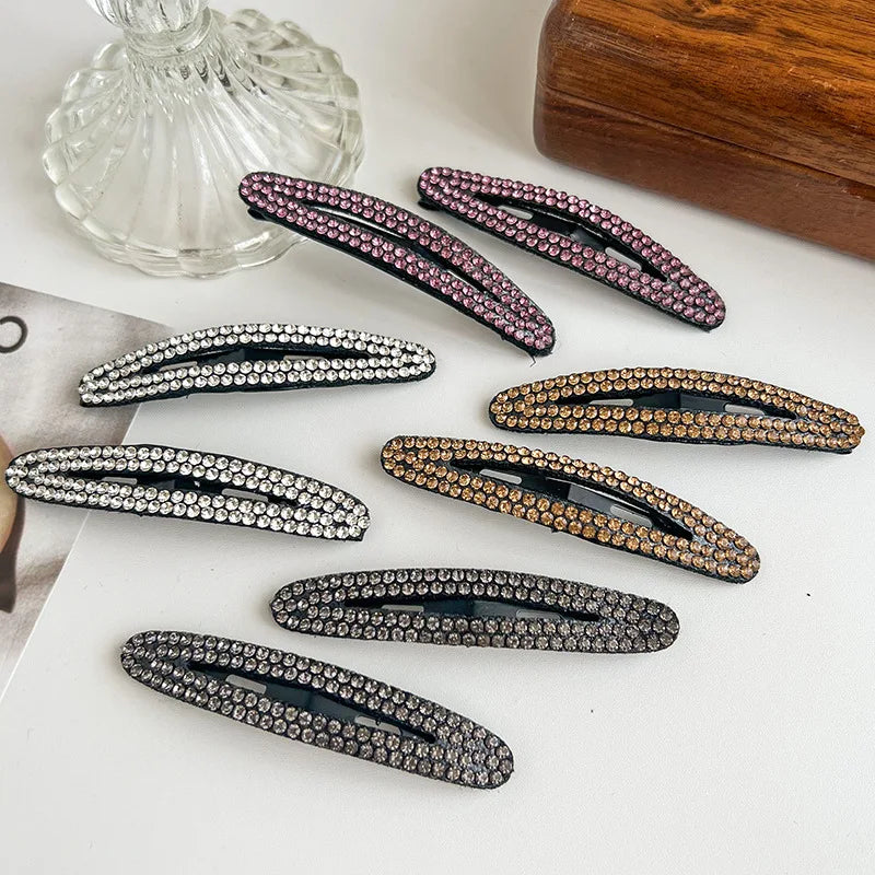 2pcs/set Rhinestone Hair Clips