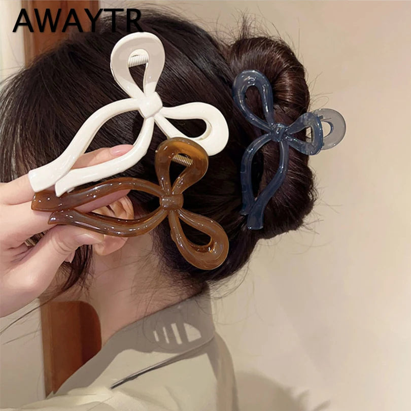 Ponytail Bow Large Hair Claw Crab Hair Accessories
