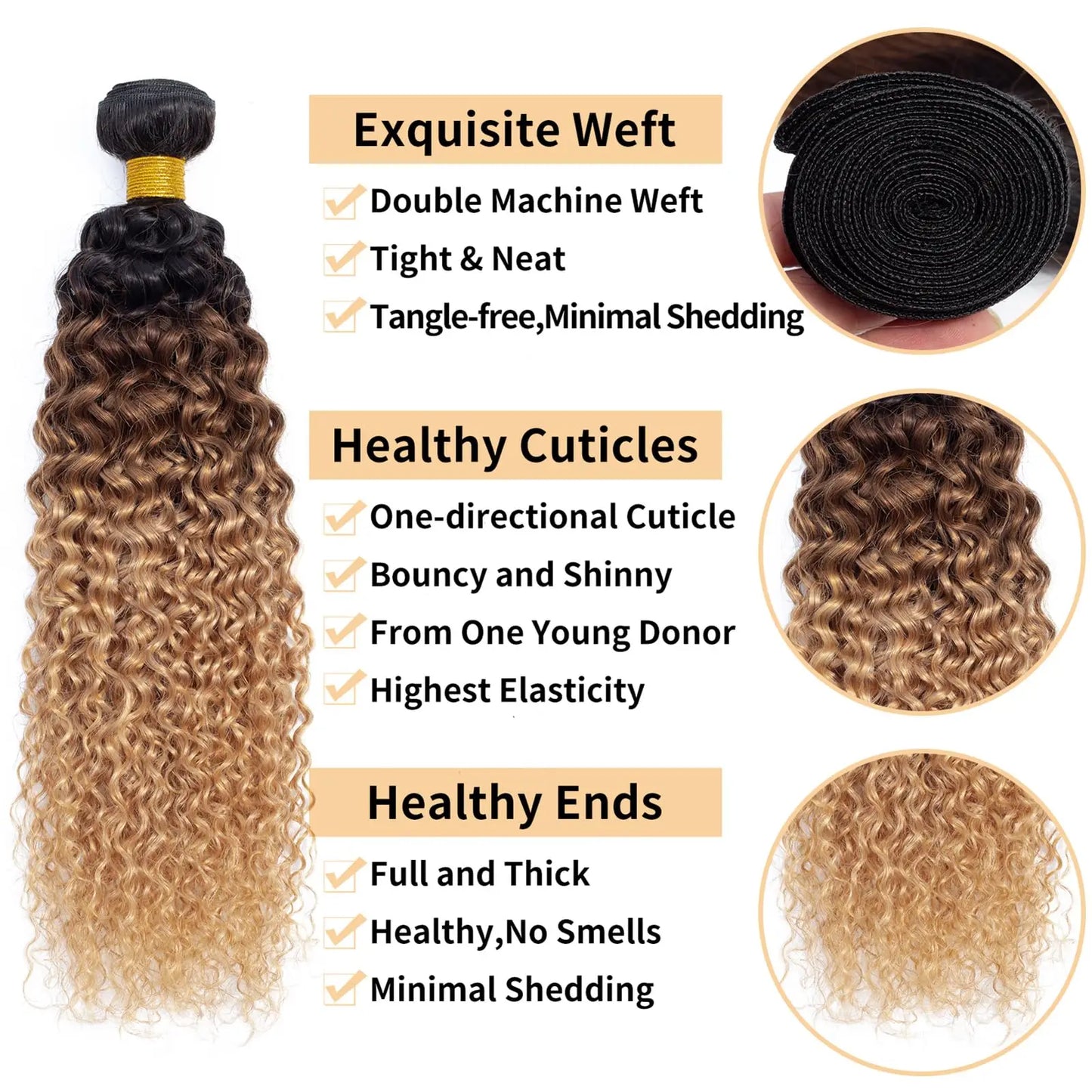 15A Brazilian Kinky Curly Human Hair Bundles