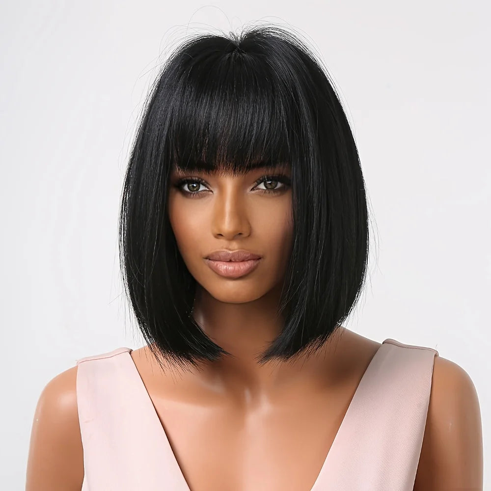 Synthetic Bob Wig With Bangs