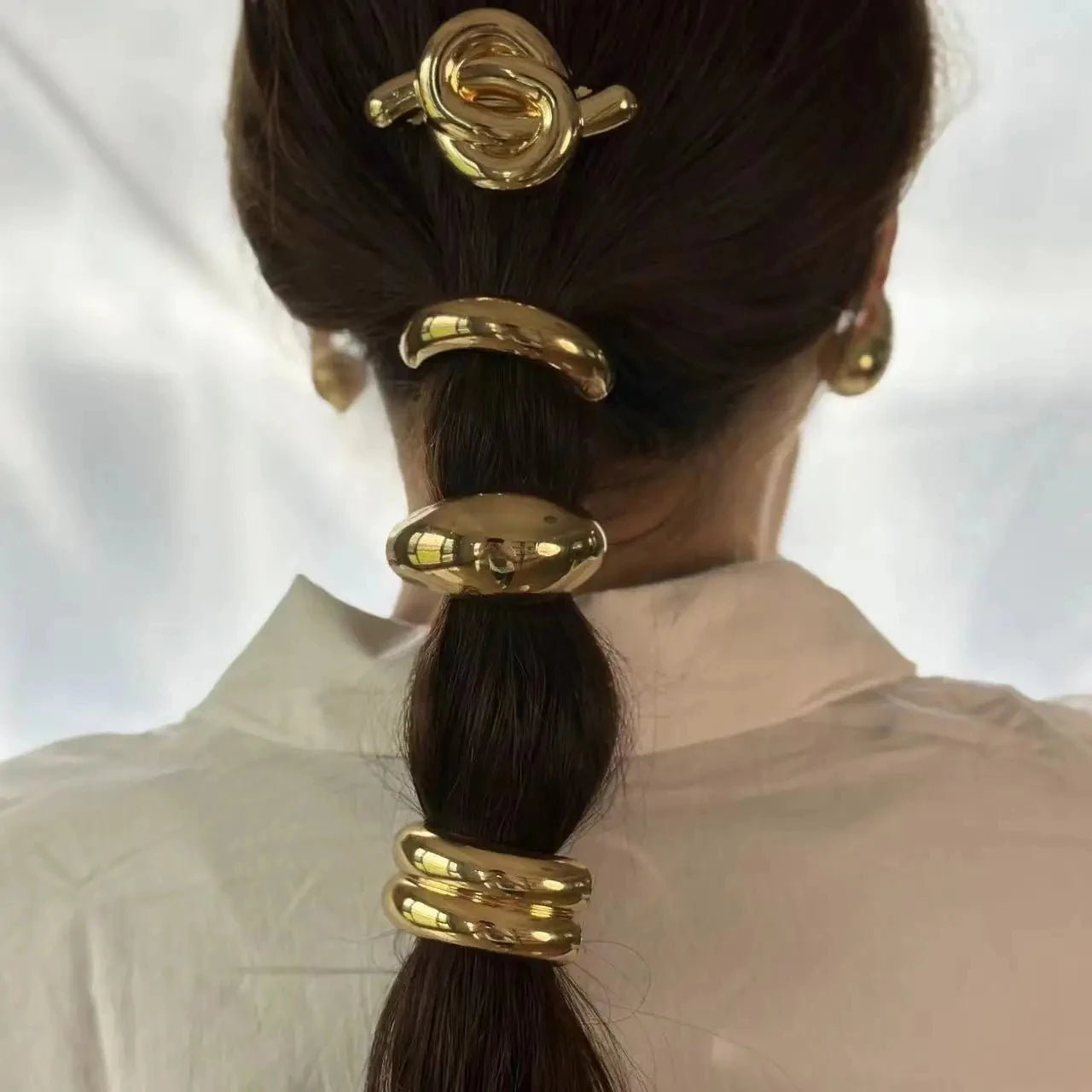 Metal Irregular Double-layer Hair Bands Ropes