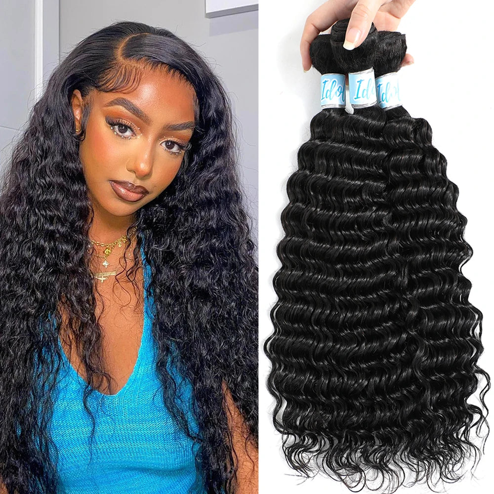 12A Brazilian Deep Wave Human Hair Bundles