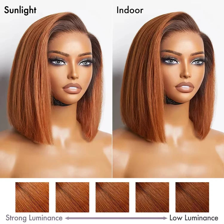 Cut Glueless 13x4 Frontal Lace Short Bob Wig