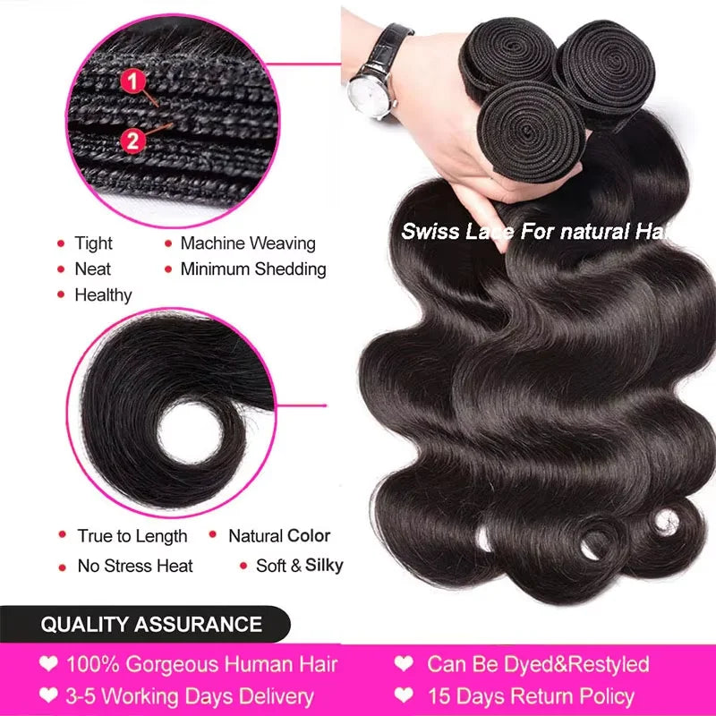 38 40Inch Loose Body Wave Bundles