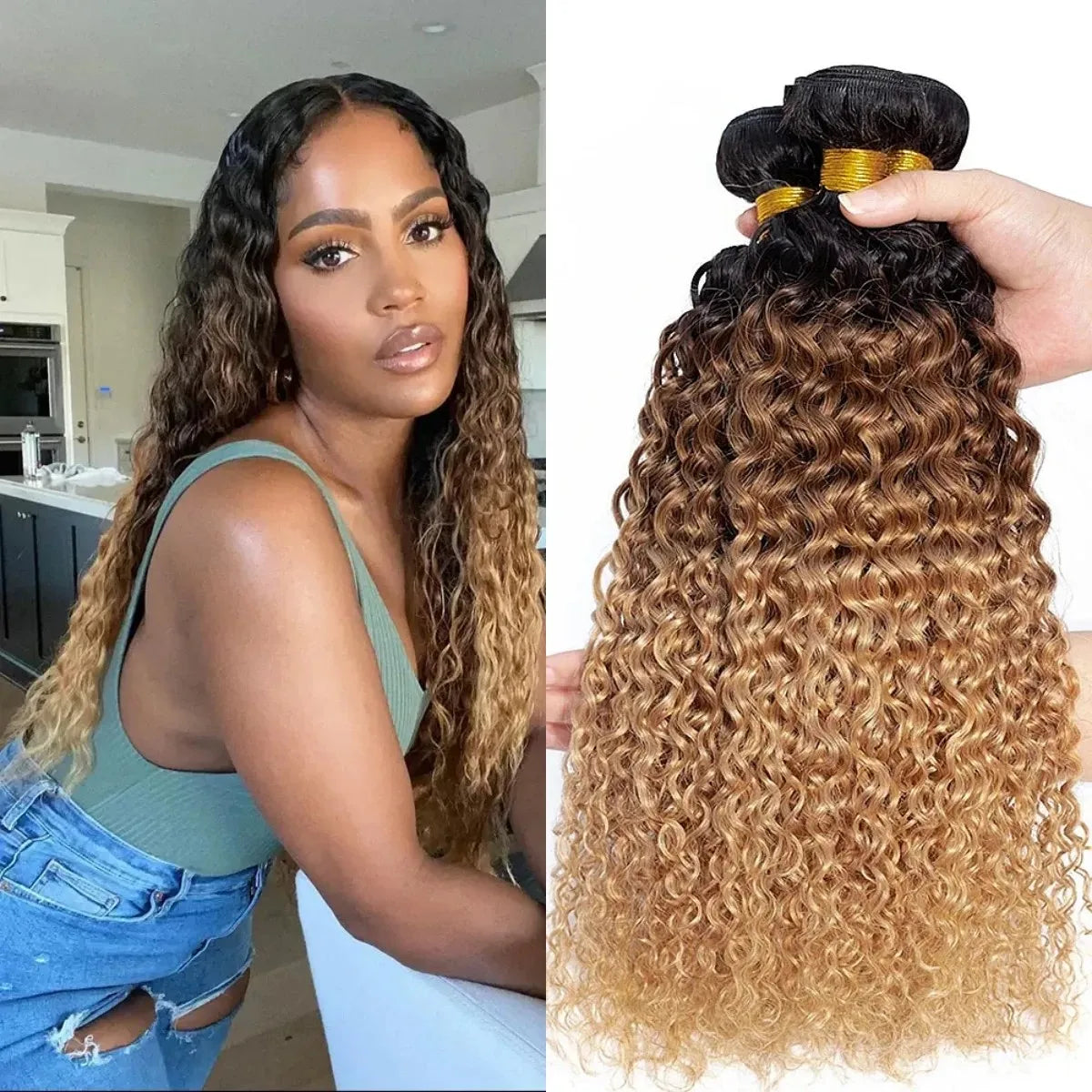 15A Brazilian Kinky Curly Human Hair Bundles