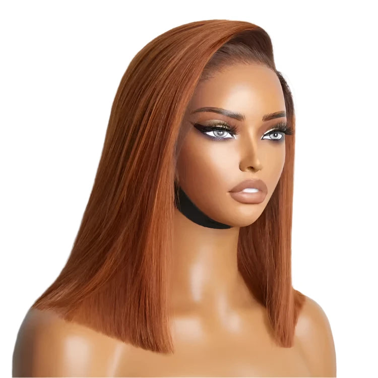 Cut Glueless 13x4 Frontal Lace Short Bob Wig