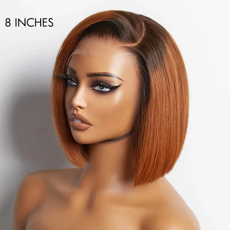 Cut Glueless 13x4 Frontal Lace Short Bob Wig