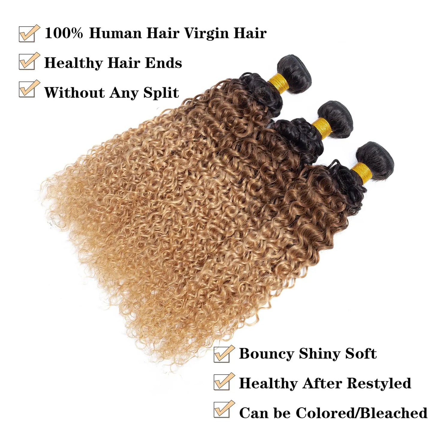 15A Brazilian Kinky Curly Human Hair Bundles